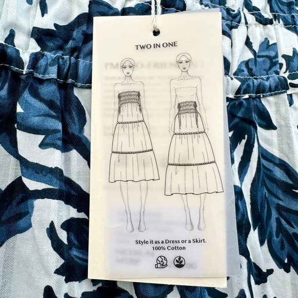 Super Natural by Secret Mission Blue & White Floral Skirt/Dress - Picture 3 of 4